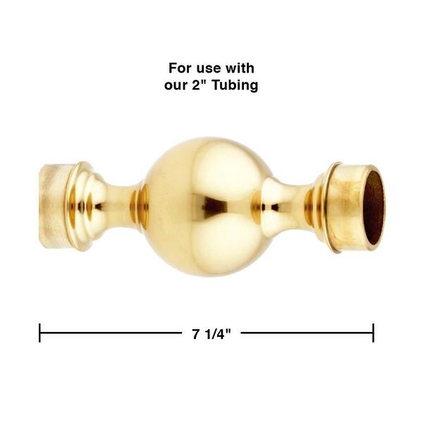 Lacquered Brass Ball Joint Fitting 2 Tubing Connector Renovator's Supply N/A Bed Bath